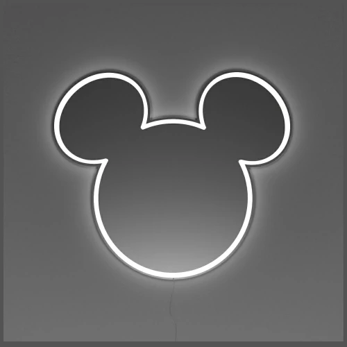 Neon Yellowpop Disney Mickey Mirror srebrny
