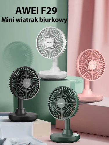 Wiatrak AWEI Mini F29 biurkowy czarny